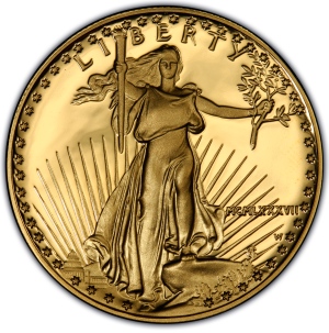 Obverse of $50 Gold American Eagle